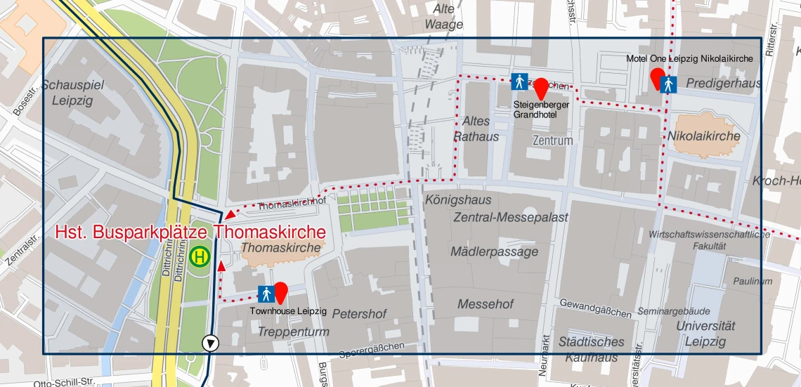 Lageplan Motel One Steigenberger Townhouse